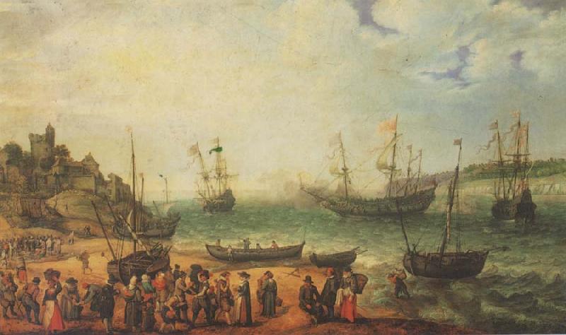 WILLAERTS, Adam The Prince Royal and other shipping in an Estuary